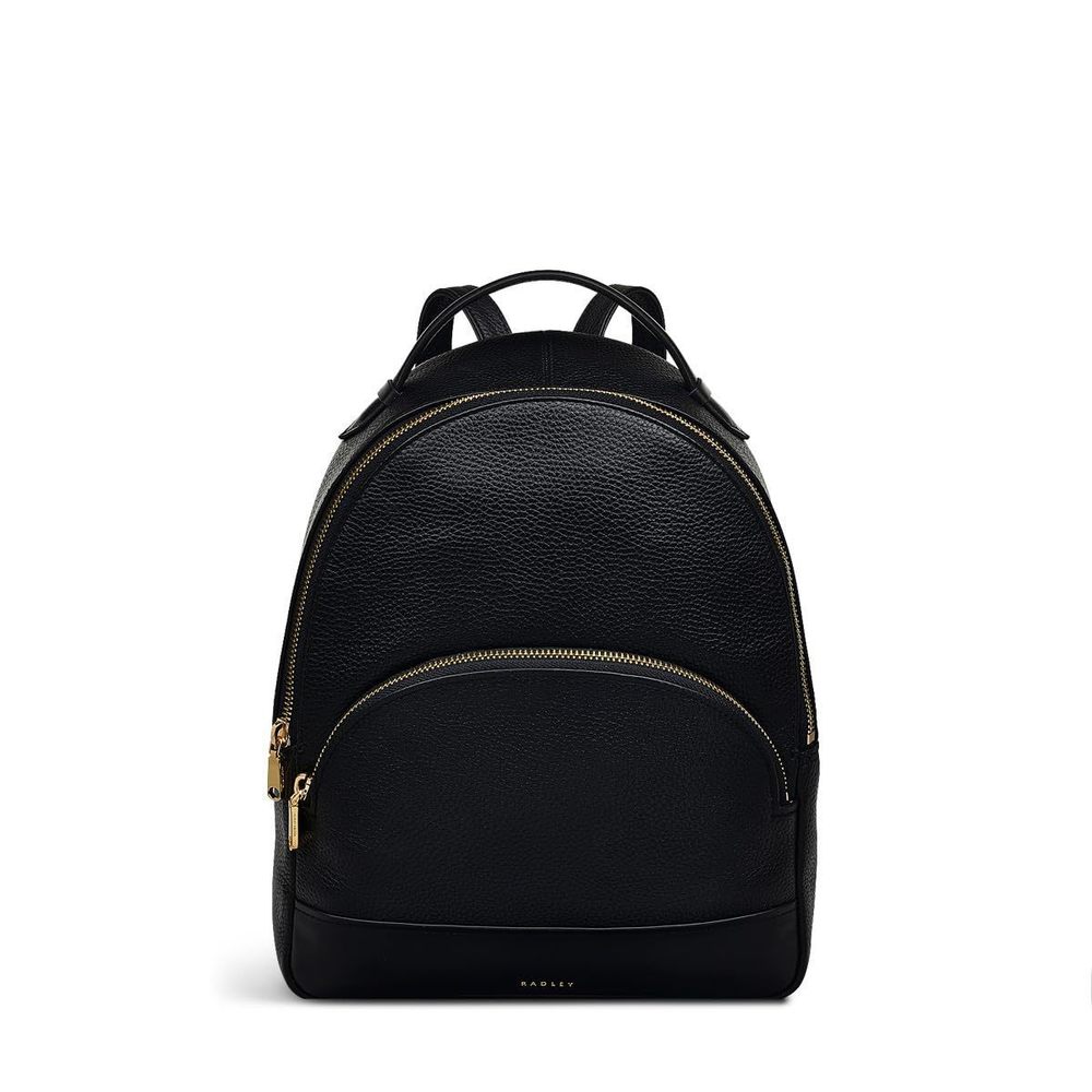 London Dallington Medium Leather Zip Around Backpack, Black V xD